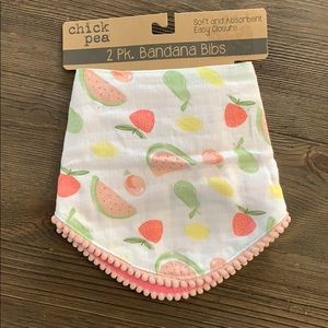 2 pack Bandana Bibbs🍓🍐🍋NEW